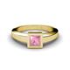 3 - Ian 0.90 ct Princess Cut Pink Tourmaline Solitaire Ring 