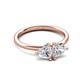 4 - Francesca 1.70 ctw Heart Shape (6.00 mm) IGI Certified Lab Grown Diamond Toi Et Moi Engagement Ring 