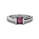 1 - Izna Princess Cut Rhodolite Garnet Solitaire Engagement Ring 