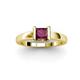 2 - Izna Princess Cut Rhodolite Garnet Solitaire Engagement Ring 