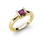 3 - Izna Princess Cut Rhodolite Garnet Solitaire Engagement Ring 