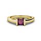 1 - Izna Princess Cut Rhodolite Garnet Solitaire Engagement Ring 