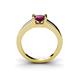 4 - Izna Princess Cut Rhodolite Garnet Solitaire Engagement Ring 