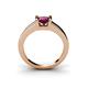 4 - Izna Princess Cut Rhodolite Garnet Solitaire Engagement Ring 