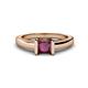 1 - Izna Princess Cut Rhodolite Garnet Solitaire Engagement Ring 