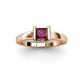 2 - Izna Princess Cut Rhodolite Garnet Solitaire Engagement Ring 