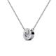 2 - Merilyn 0.75 ct Round Lab Grown Diamond Bezel Set Solitaire Pendant 