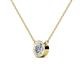 2 - Merilyn 0.75 ct Round Lab Grown Diamond Bezel Set Solitaire Pendant 