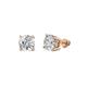 1 - Alina 2.70 ctw IGI Certified Lab Grown Diamond (7.00 mm) Four Prongs Solitaire Stud Earrings 