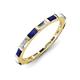 3 - Elise 1.08 ctw Baguette Shape Blue Sapphire and Lab Grown Diamond Comfort Fit Eternity Band 