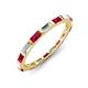 3 - Elise 1.08 ctw Baguette Shape Ruby and Lab Grown Diamond Comfort Fit Eternity Band 