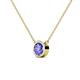 2 - Merilyn 0.92 ct Round Tanzanite Bezel Set Solitaire Pendant 