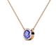 2 - Merilyn 0.92 ct Round Tanzanite Bezel Set Solitaire Pendant 