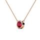 2 - Merilyn 0.95 ct Round Ruby Bezel Set Solitaire Pendant 