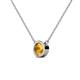 2 - Merilyn 0.87 ct Round Citrine Bezel Set Solitaire Pendant 