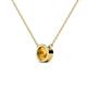 2 - Merilyn 0.87 ct Round Citrine Bezel Set Solitaire Pendant 