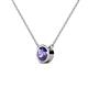 2 - Merilyn 0.80 ct Round Iolite Bezel Set Solitaire Pendant 