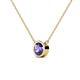 2 - Merilyn 0.80 ct Round Iolite Bezel Set Solitaire Pendant 