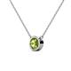 2 - Merilyn 1.10 ct Round Peridot Bezel Set Solitaire Pendant 