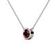 2 - Merilyn 1.05 ct Round Red Garnet Bezel Set Solitaire Pendant 