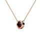 2 - Merilyn 1.05 ct Round Red Garnet Bezel Set Solitaire Pendant 