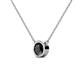 2 - Merilyn 1.00 ct Round Black Diamond Bezel Set Solitaire Pendant 