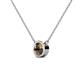 2 - Merilyn 1.00 ct Round Smoky Quartz Bezel Set Solitaire Pendant 