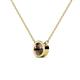 2 - Merilyn 1.00 ct Round Smoky Quartz Bezel Set Solitaire Pendant 