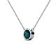 2 - Merilyn 0.95 ct Round London Blue Topaz Bezel Set Solitaire Pendant 