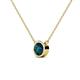 2 - Merilyn 0.95 ct Round London Blue Topaz Bezel Set Solitaire Pendant 