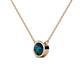 2 - Merilyn 0.95 ct Round London Blue Topaz Bezel Set Solitaire Pendant 