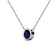 2 - Merilyn 1.15 ct Round Blue Sapphire Bezel Set Solitaire Pendant 