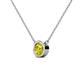 2 - Merilyn 0.80 ct Round Yellow Diamond Bezel Set Solitaire Pendant 