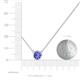 3 - Merilyn 0.92 ct Round Tanzanite Bezel Set Solitaire Pendant 