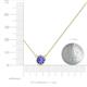 3 - Merilyn 0.92 ct Round Tanzanite Bezel Set Solitaire Pendant 