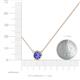 3 - Merilyn 0.92 ct Round Tanzanite Bezel Set Solitaire Pendant 