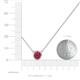 3 - Merilyn 0.95 ct Round Ruby Bezel Set Solitaire Pendant 