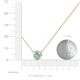 3 - Merilyn 0.87 ct Round Aquamarine Bezel Set Solitaire Pendant 