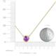 3 - Merilyn 0.87 ct Round Amethyst Bezel Set Solitaire Pendant 