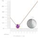 3 - Merilyn 0.87 ct Round Amethyst Bezel Set Solitaire Pendant 