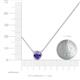 3 - Merilyn 0.80 ct Round Iolite Bezel Set Solitaire Pendant 