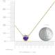 3 - Merilyn 0.80 ct Round Iolite Bezel Set Solitaire Pendant 