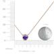 3 - Merilyn 0.80 ct Round Iolite Bezel Set Solitaire Pendant 