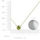 3 - Merilyn 1.10 ct Round Peridot Bezel Set Solitaire Pendant 