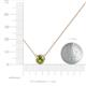 3 - Merilyn 1.10 ct Round Peridot Bezel Set Solitaire Pendant 