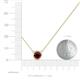 3 - Merilyn 1.05 ct Round Red Garnet Bezel Set Solitaire Pendant 