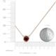 3 - Merilyn 1.05 ct Round Red Garnet Bezel Set Solitaire Pendant 