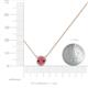 3 - Merilyn 1.00 ct Round Rhodolite Garnet Bezel Set Solitaire Pendant 