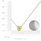 3 - Merilyn 1.50 ct Round Created Yellow Sapphire Bezel Set Solitaire Pendant 