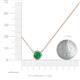 3 - Merilyn 0.80 ct Round Emerald Bezel Set Solitaire Pendant 